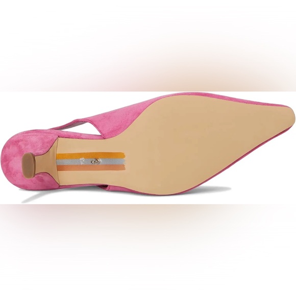 Sam Edelman Bianka Sling Slingback pink Suede Shoes Sz 7 - Picture 3 of 7